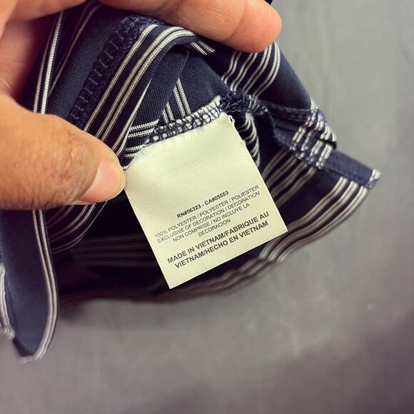 Nike Men's Medium Golf Polo Tour Performance Dri-Fit Horizontal Lines Shirt Prep - Picture 5 of 10